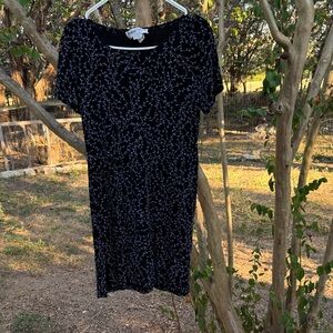 90s Black and White Patterned Dress